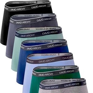 DAVID ARCHY Men's Large Underwear Bamboo Rayon Trunks
